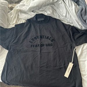 essentials jet black t shirt